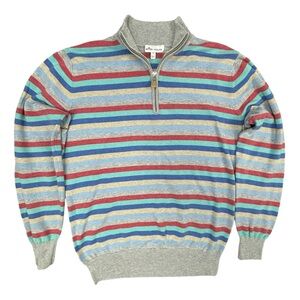 Peter Millar- 1/4 zip Multi-Color Sweater- Cotton/Silk/Cashmere- Small- Like New